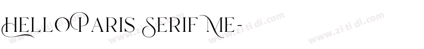 Hello Paris Serif Me字体转换